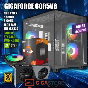 Desktop Gaming RYZEN 5 5600X RTX 4060 16GB RAM 1TB W11